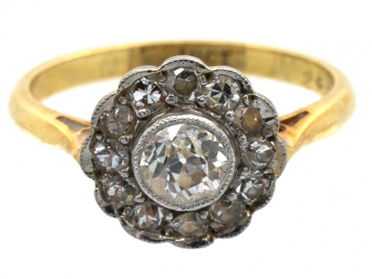 Edwardian Diamond Cluster Ring