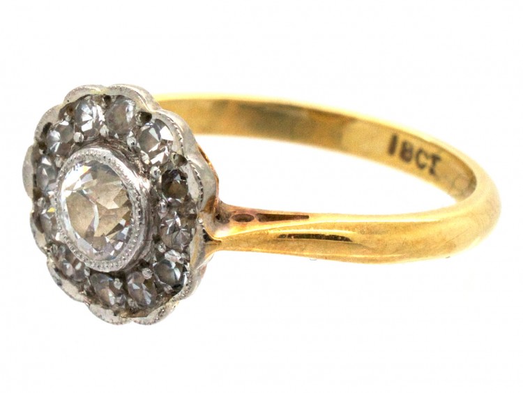 Edwardian Diamond Cluster Ring