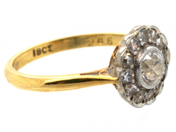 Edwardian Diamond Cluster Ring