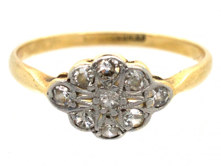 Edwardian Diamond Cluster Ring