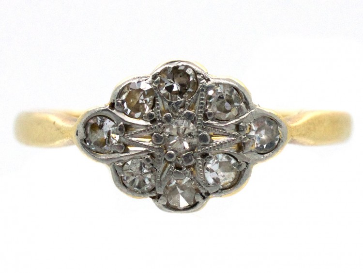 Edwardian Diamond Cluster Ring