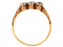 Sapphire & Diamond Three Stone Ring