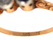 Sapphire & Diamond Three Stone Ring