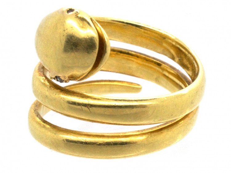 Victorian 18ct Gold Coily Snake Ring
