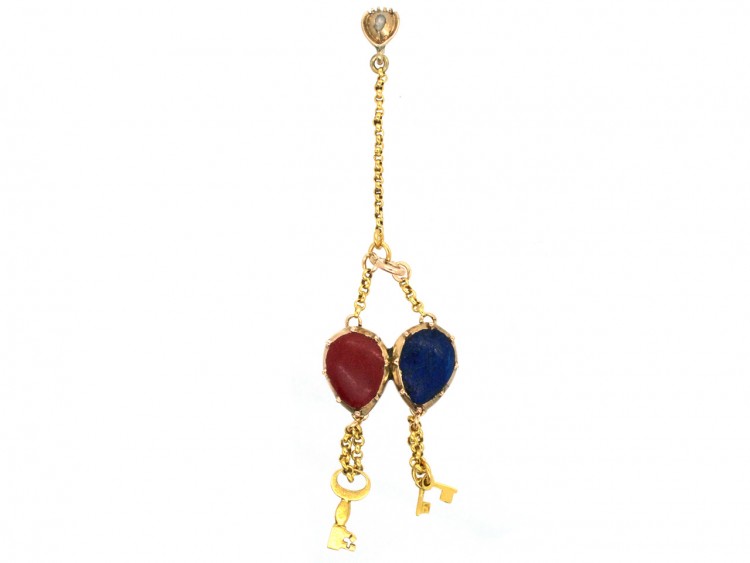 Georgian Gold Keys to Your Heart Miniature Pendant