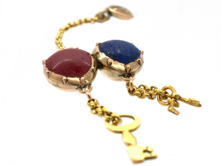 Georgian Gold Keys to Your Heart Miniature Pendant