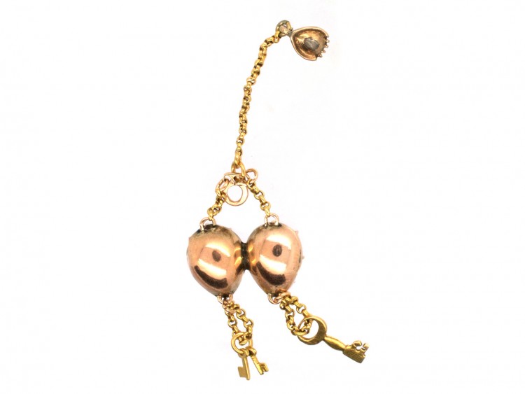 Georgian Gold Keys to Your Heart Miniature Pendant