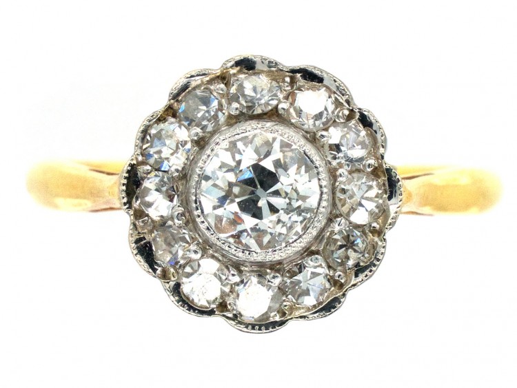 Edwardian Diamond Cluster Ring