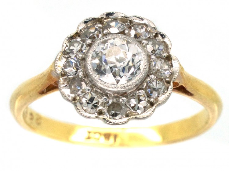 Edwardian Diamond Cluster Ring
