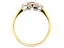 18ct Gold Sapphire & Diamond Three Stone Ring