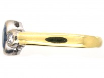 18ct Gold Sapphire & Diamond Three Stone Ring