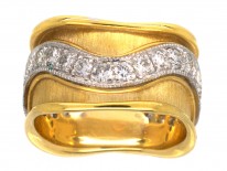 1970s 18ct Gold & Diamond Ring by De Vroomen