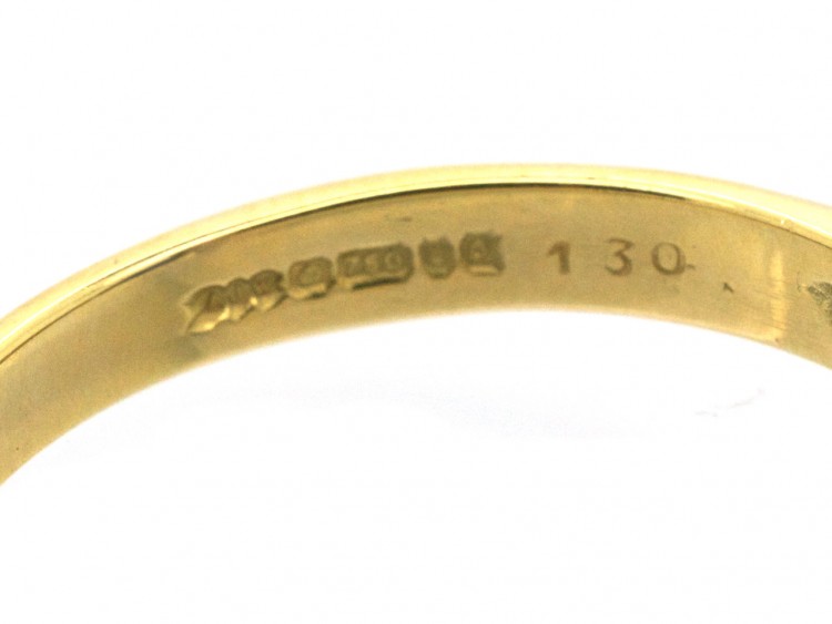 18ct Gold Sapphire & Diamond Three Stone Ring