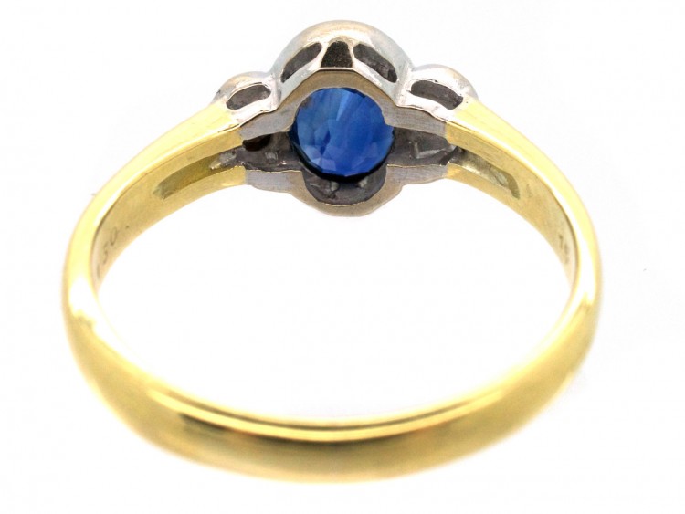 18ct Gold Sapphire & Diamond Three Stone Ring