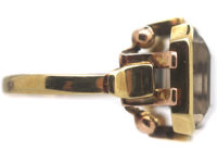 Retro 14ct Gold & Smoky Quartz Ring