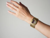 Victorian Pinchbeck Pansy Motif Bracelet