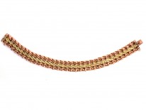 French 18ct Two Colour Gold Bracelet