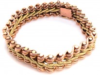 French 18ct Two Colour Gold Bracelet