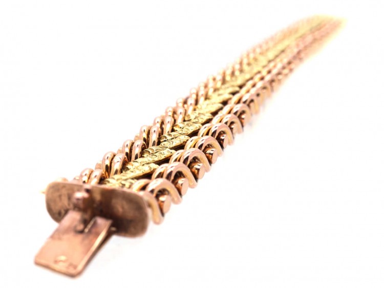 French 18ct Two Colour Gold Bracelet