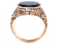 Victorian Opening Gold ​& Bloodstone Signet Ring