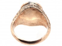 Victorian Opening Gold ​& Bloodstone Signet Ring