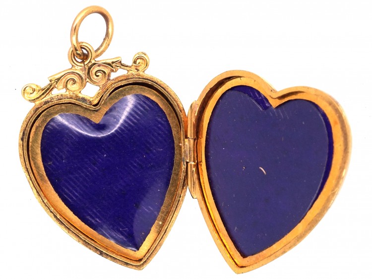 Edwardian 9ct Back & Front Heart Shaped Locket
