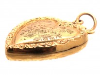Edwardian 9ct Back & Front Heart Shaped Locket