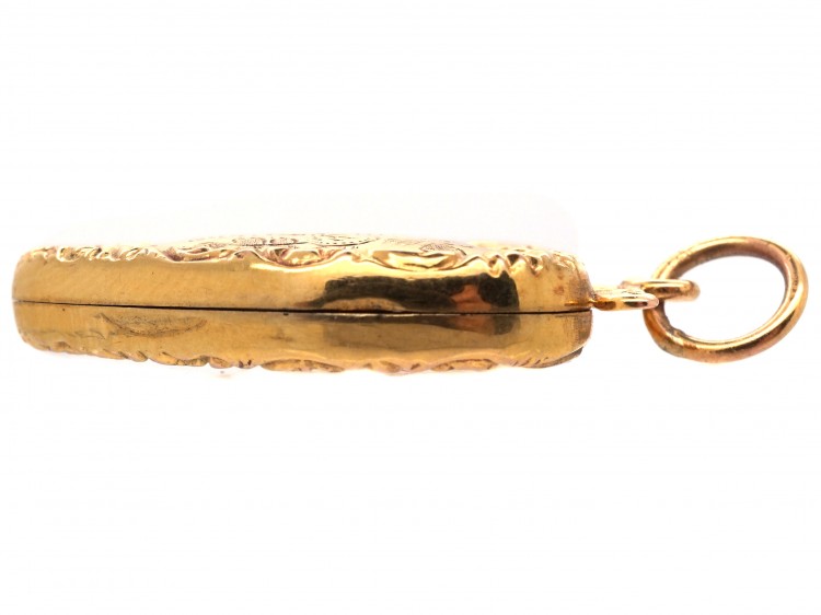 Edwardian 9ct Back & Front Heart Shaped Locket
