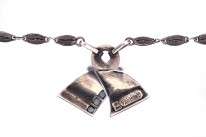 Theodor Farhner Silver, Marcasite ​& Blue Paste Necklace