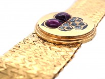 Victorian Pinchbeck Pansy Motif Bracelet