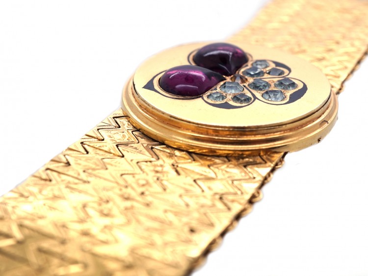 Victorian Pinchbeck Pansy Motif Bracelet