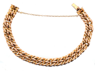 Edwardian 15ct Gold Woven Style Bracelet