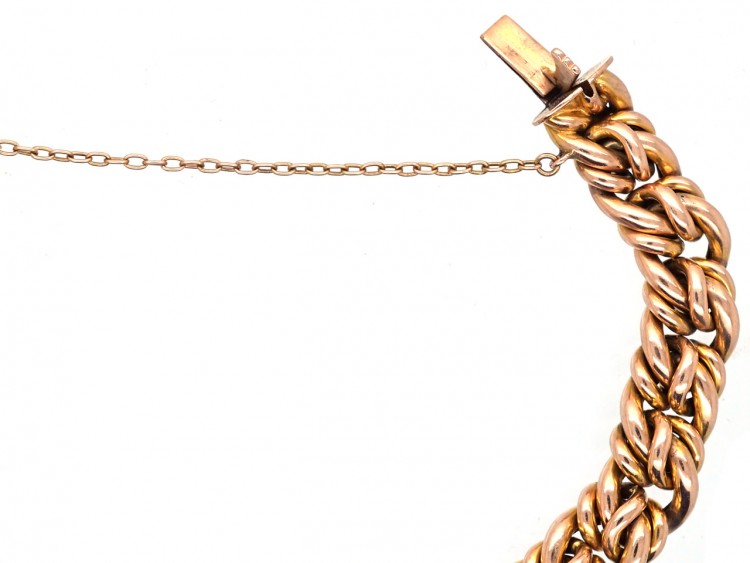 Edwardian 15ct Gold Woven Style Bracelet