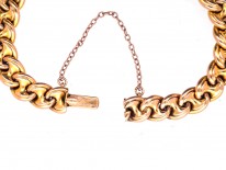 Edwardian 15ct Gold Close Link Bracelet