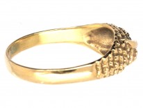 18ct Gold Owl Ring with Diamond Eyes