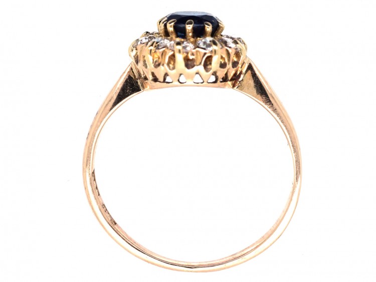 Sapphire & Diamond Cluster Ring