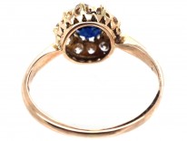 Sapphire & Diamond Cluster Ring