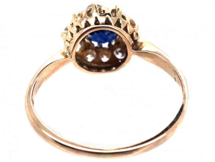 Sapphire & Diamond Cluster Ring