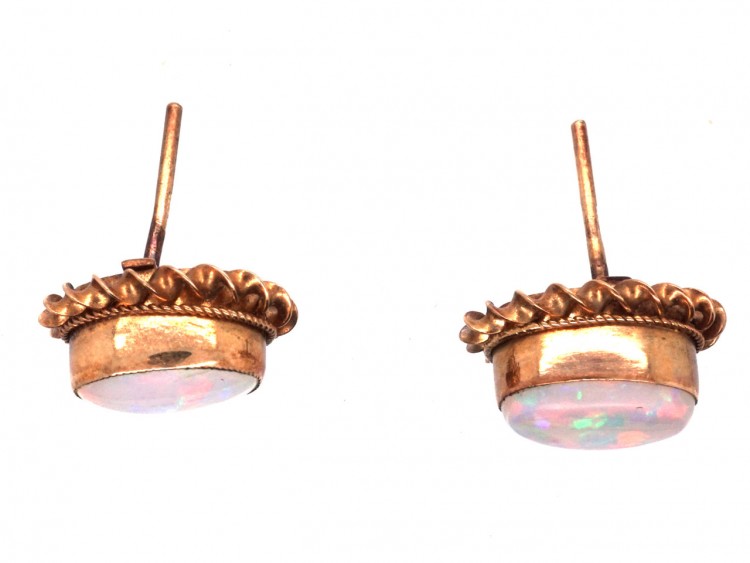 9ct Gold Opal Earrings