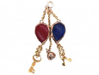 Georgian Gold Keys to Your Heart Miniature Pendant
