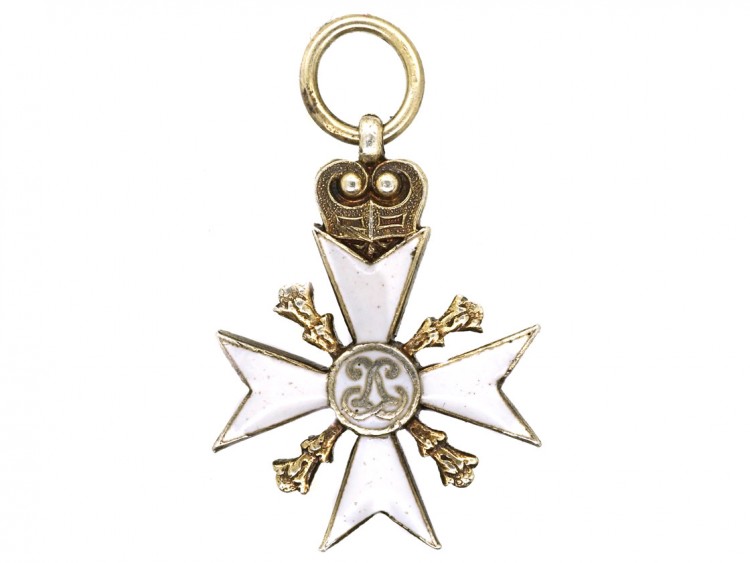 Silver Gilt Maltese Cross Charm