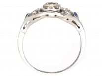 Art Deco Diamond & Sapphire Ring