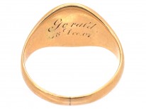 Victorian 15ct Gold Signet Ring with Eagle Intaglio