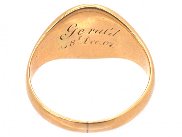 Victorian 15ct Gold Signet Ring with Eagle Intaglio