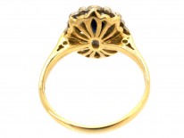 18ct Gold, Sapphire & Diamond Oval Cluster Ring