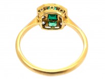 Emerald ​& Diamond Art Deco Octagonal Ring