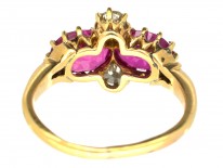 Edwardian Pink Sapphire & Diamond Ring