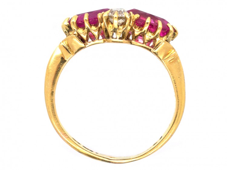 Edwardian Pink Sapphire & Diamond Ring