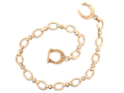 Gold Horseshoe Clasp Bracelet