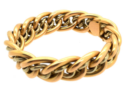 Edwardian 18ct Gold Woven Bracelet